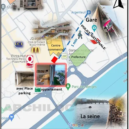 L'aigle Royal De Paris, Gare, Parking Et Terrasse Apartment *